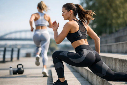 Test tvarujících fitness setů při reálném pohybu