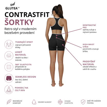 GLUTEA™ ContrastFit Seamless Šortky