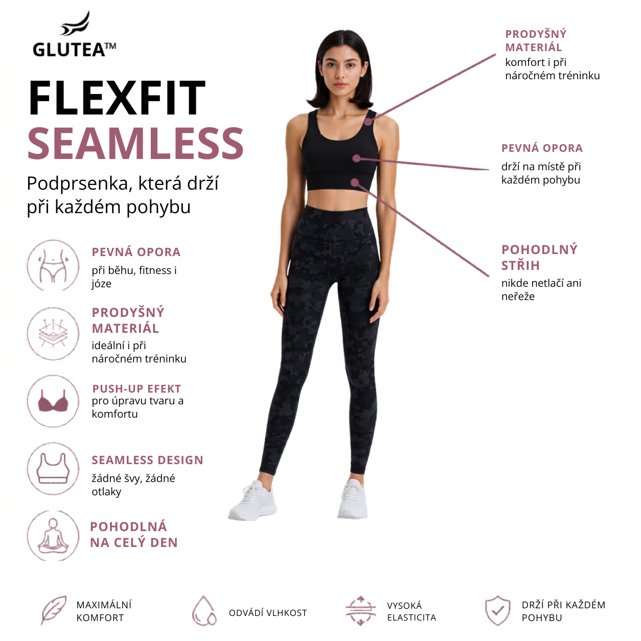 GLUTEA™ FlexFit Seamless Podprsenka